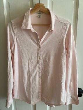 L.L.Bean women’s light pink button down shirt, Medium
